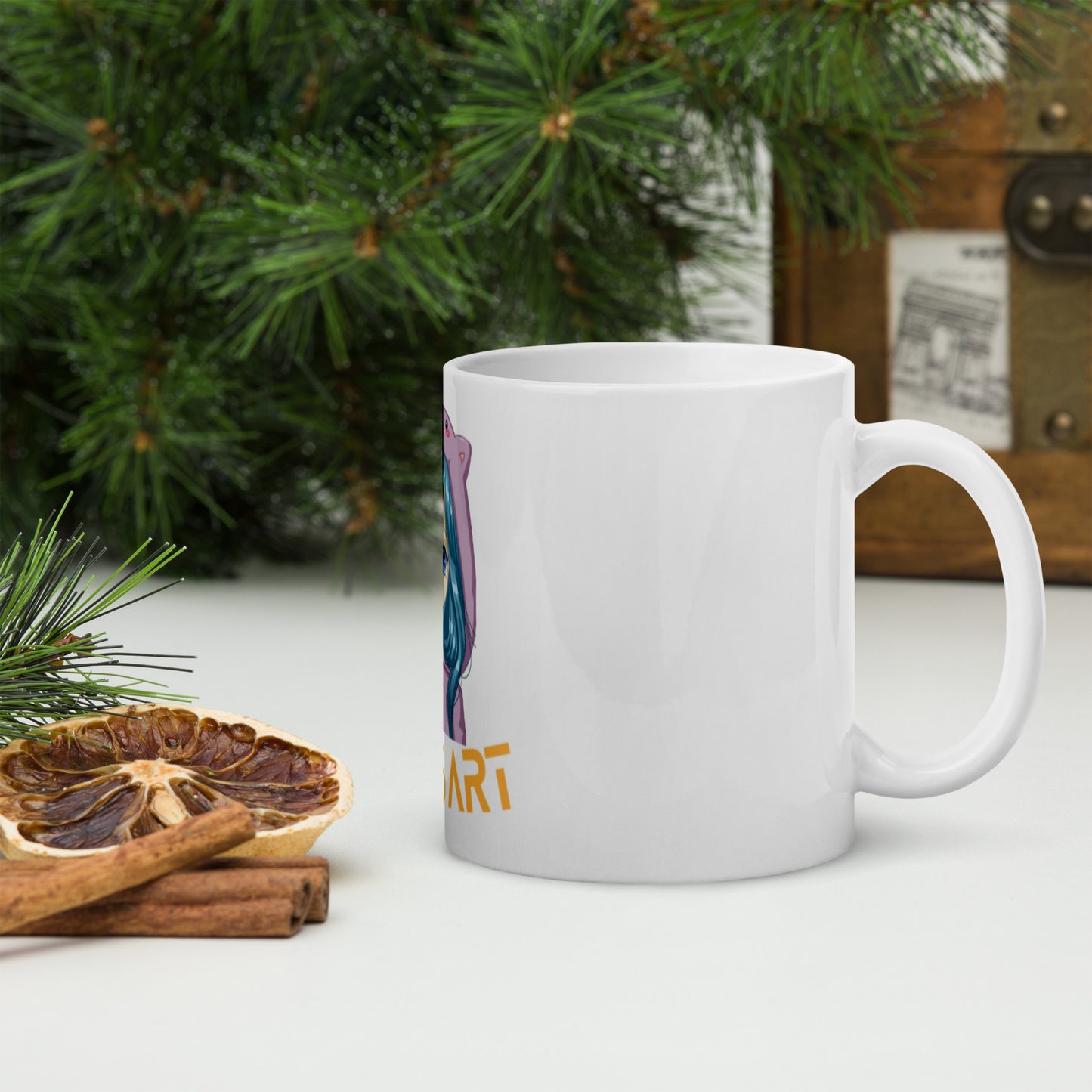 White Glossy Anime Mug